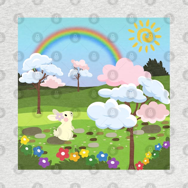 Bunny and cloud trees by T-Crafts